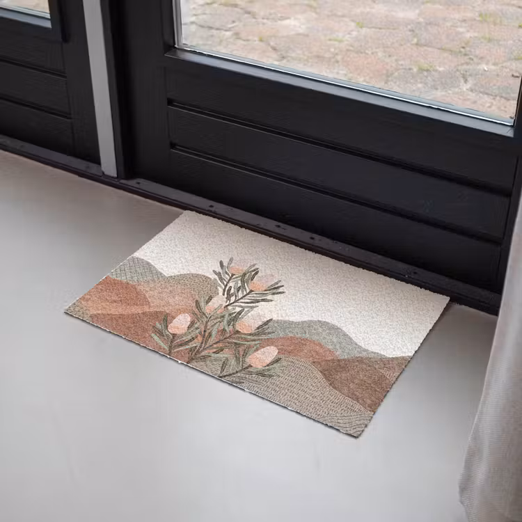 Modern - Heuvels - Terracotta Deurmat klein -sfeer2