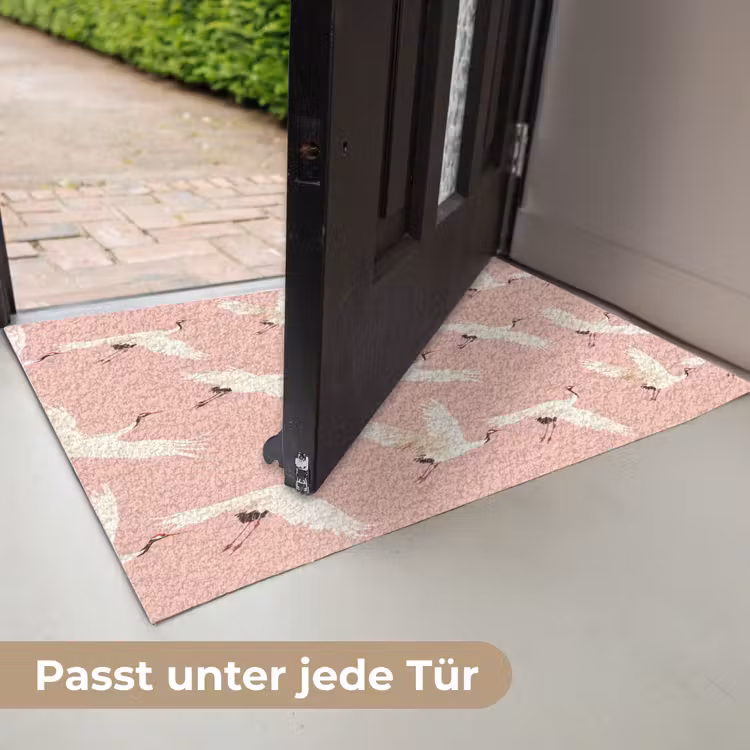 Modern - Kraanvogels - Roze Deurmat klein 898 -USP_DE