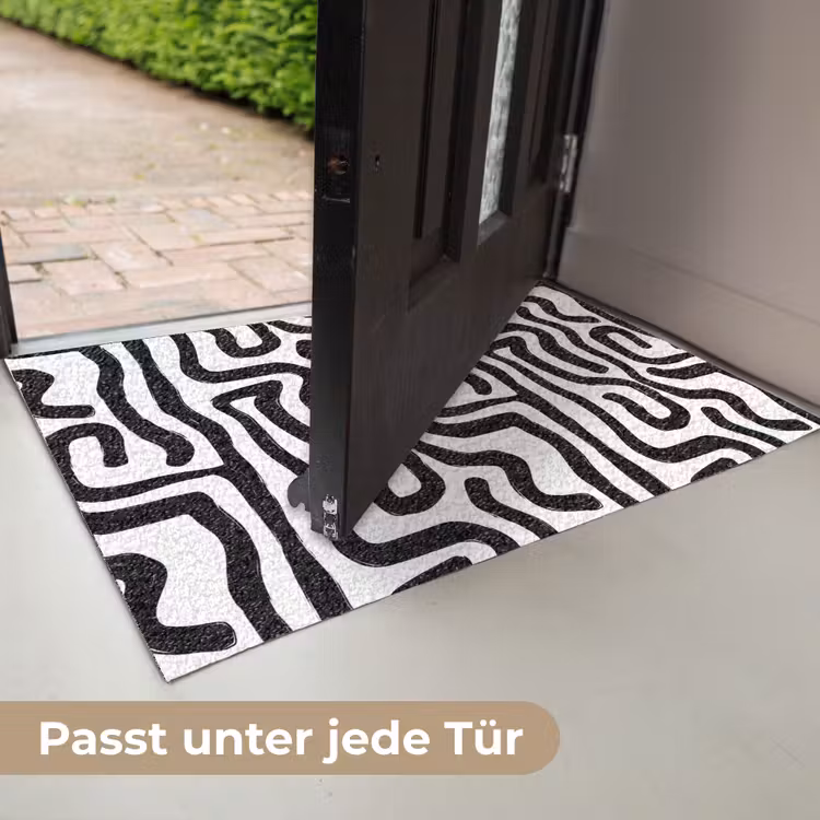 Modern - Lijnen - Zwart Deurmat klein 898 -USP_DE