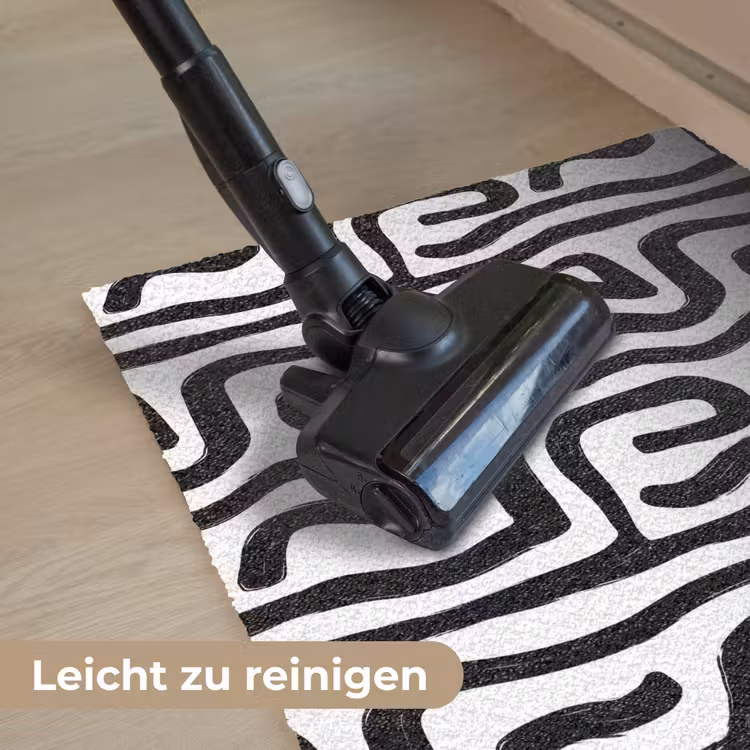 Modern - Lijnen - Zwart Deurmat klein 898 -reinigen_DE