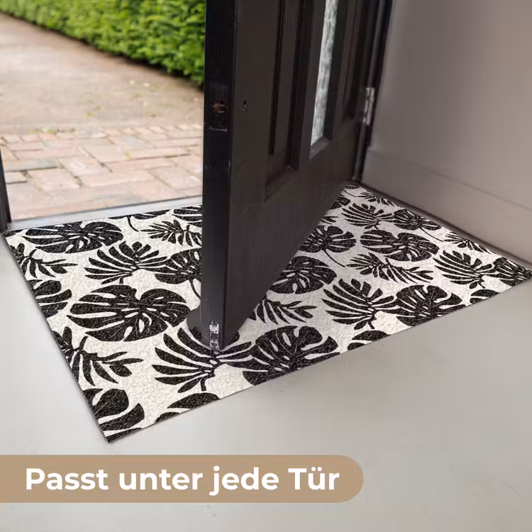 Modern - Monstera - Zwart Deurmat klein 898 -USP_DE