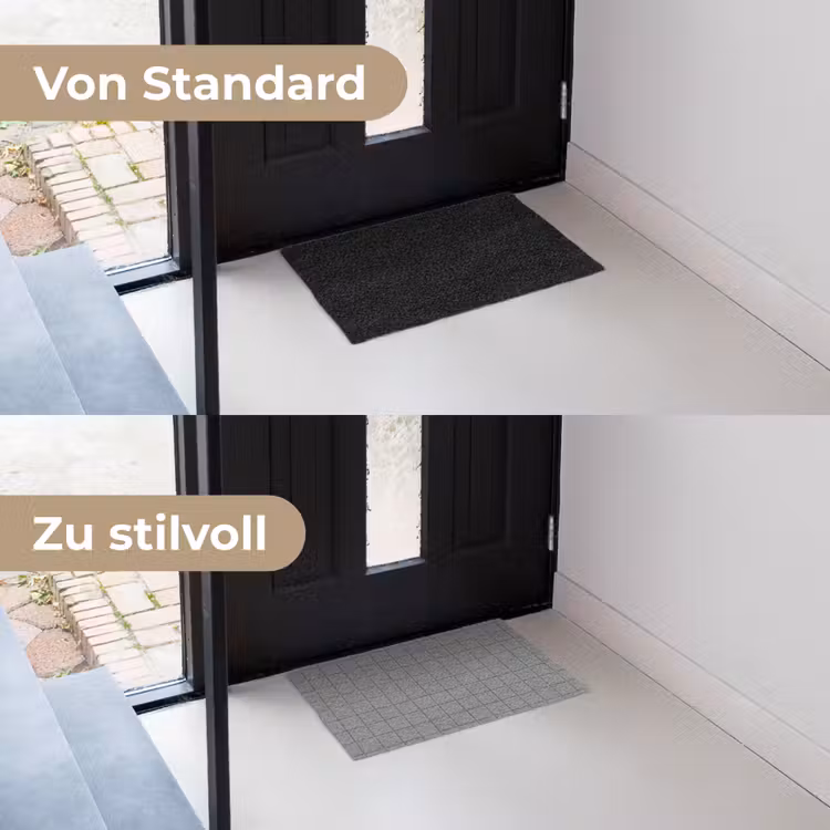 Modern - Patroon - Grijs Deurmat klein 898 -voor-na_DE