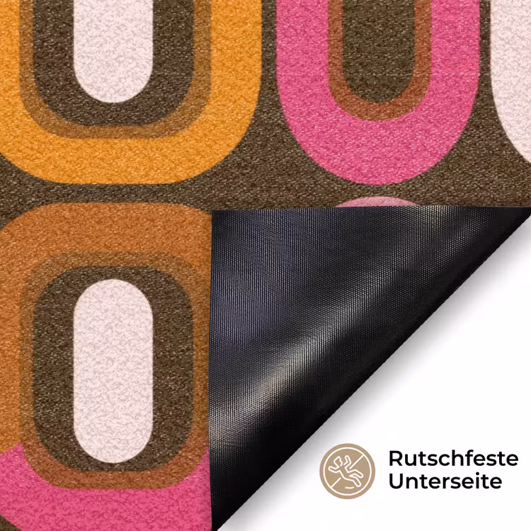 Modern - Retro - Kleurrijk Deurmat klein 898 -antislip_DE