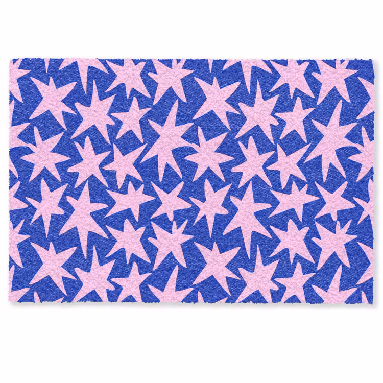 Modern - Sterren - Blauw Deurmat klein 898 -zkaufland3d