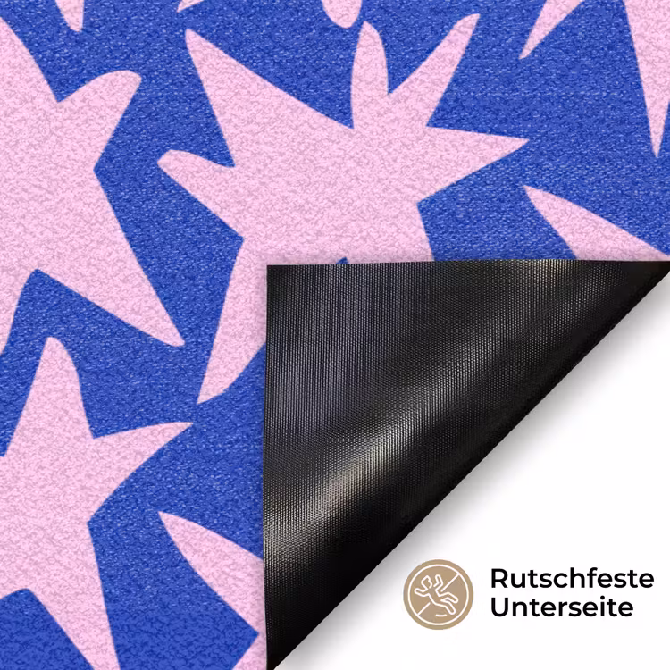 Modern - Sterren - Blauw Deurmat klein 898 -antislip_DE