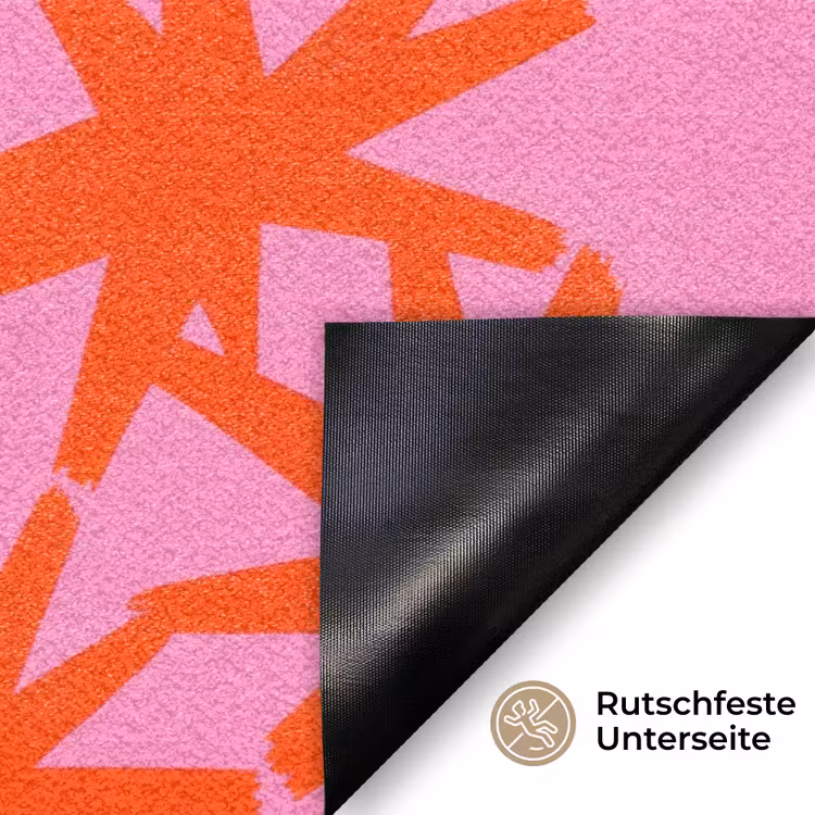 Modern - Sterren - Roze Deurmat klein 898 -antislip_DE
