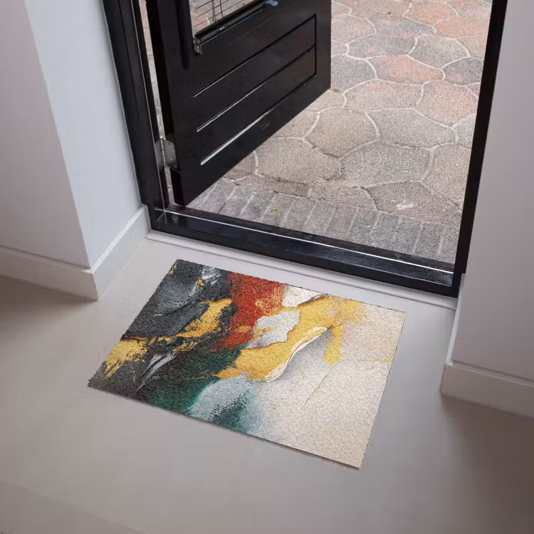 Modern - Kerst - Abstract - Goud Deurmat klein -sfeer5