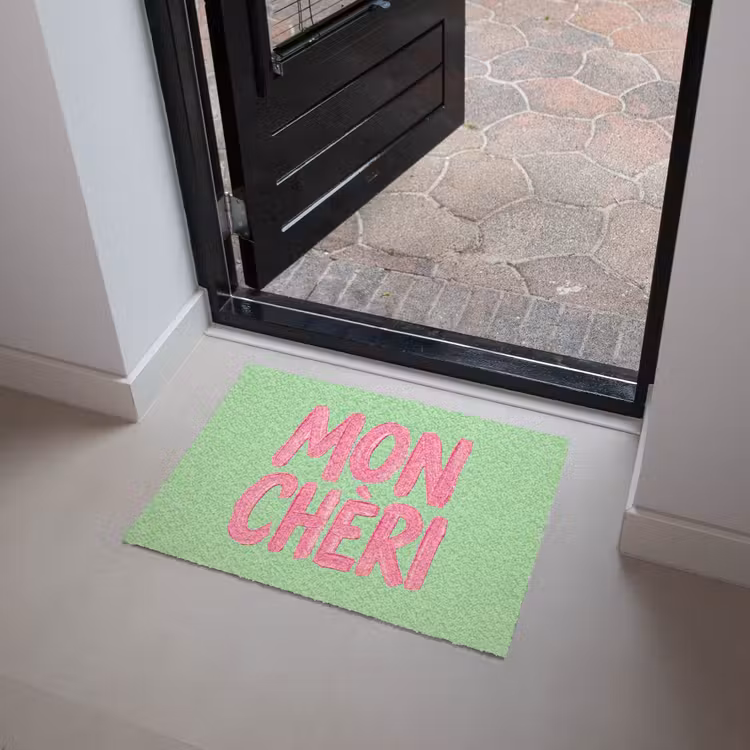 Mon cheri - Groen - Roze Deurmat klein -sfeer5