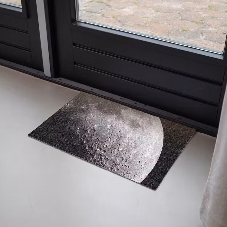 Fußmatte - Mond – Krater – Weltraum - Maan - Kraters - Ruimte Deurmat klein