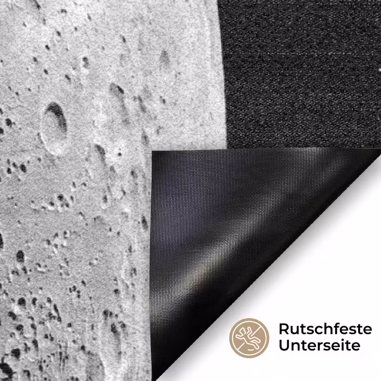 Fußmatte - Mond – Krater – Weltraum - Maan - Kraters - Ruimte Deurmat klein