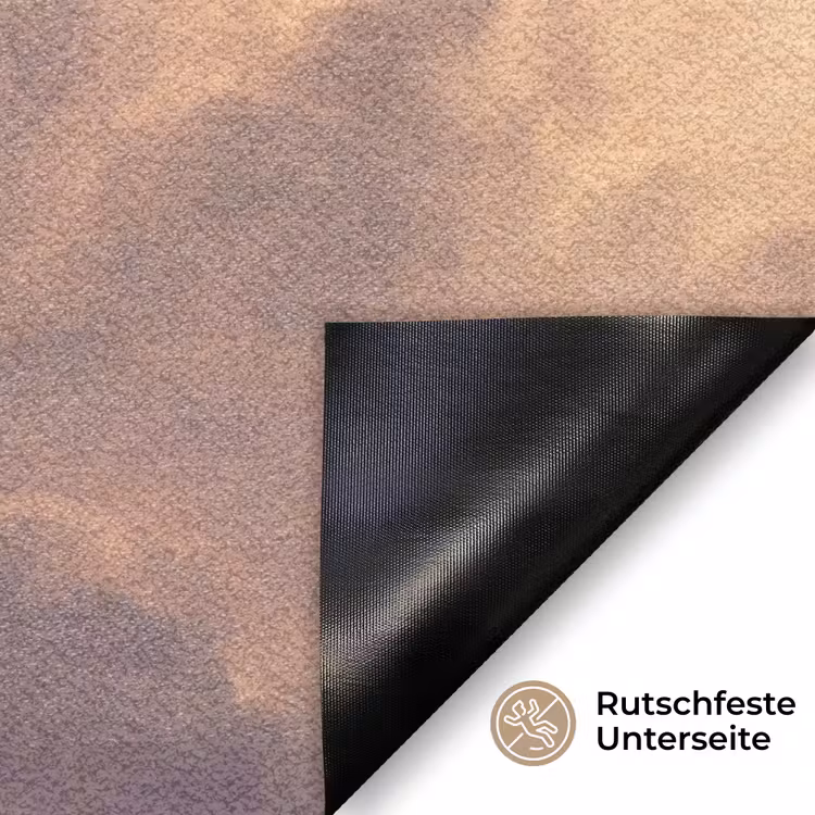 Maan - Wolken - Natuur - Oranje Deurmat klein -antislip_DE