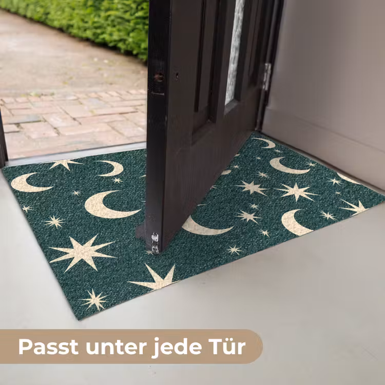 Manen - Sterren - Groen Deurmat klein 898 -USP_DE