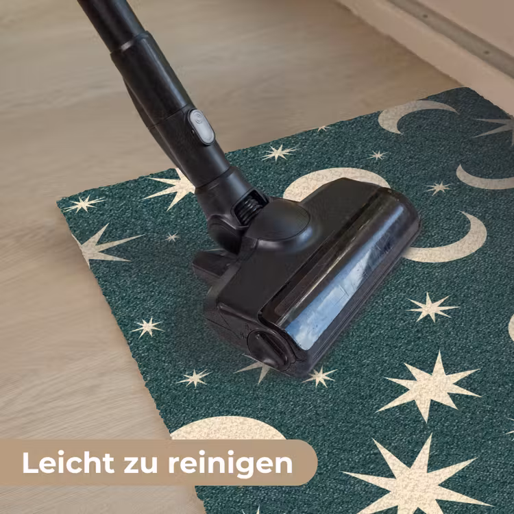 Manen - Sterren - Groen Deurmat klein 898 -reinigen_DE