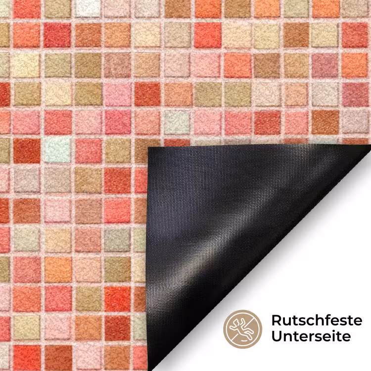 Mozaïek - Tegel - Patroon - Kleurrijk Deurmat klein 898 -antislip_DE