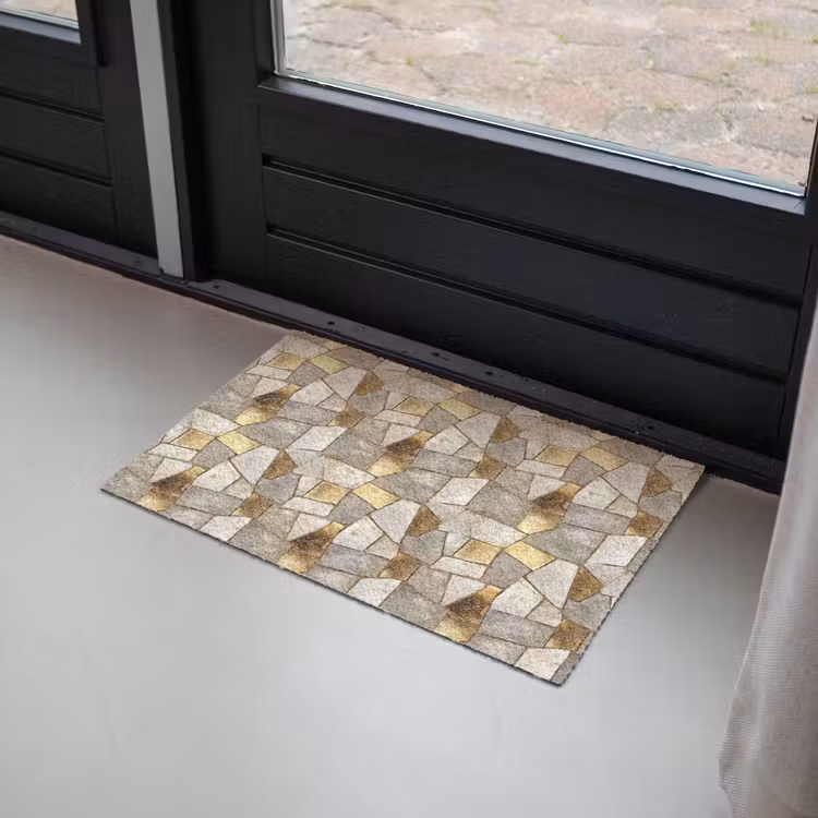 Mozaïek - Marmer - Goud Deurmat klein 898 -sfeer2