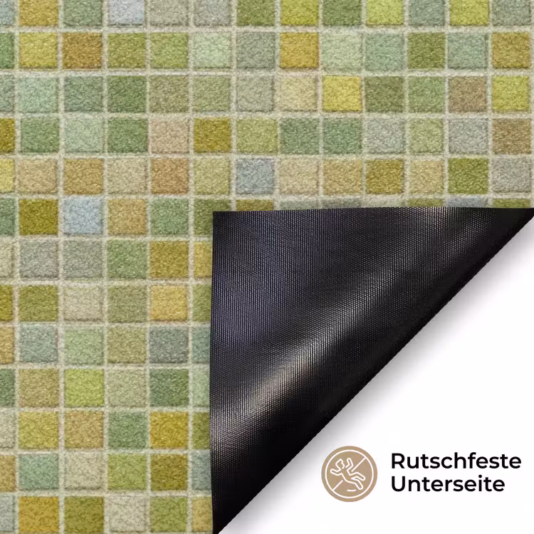 Mozaïek - Patroon - Groen Deurmat klein 898 -antislip_DE