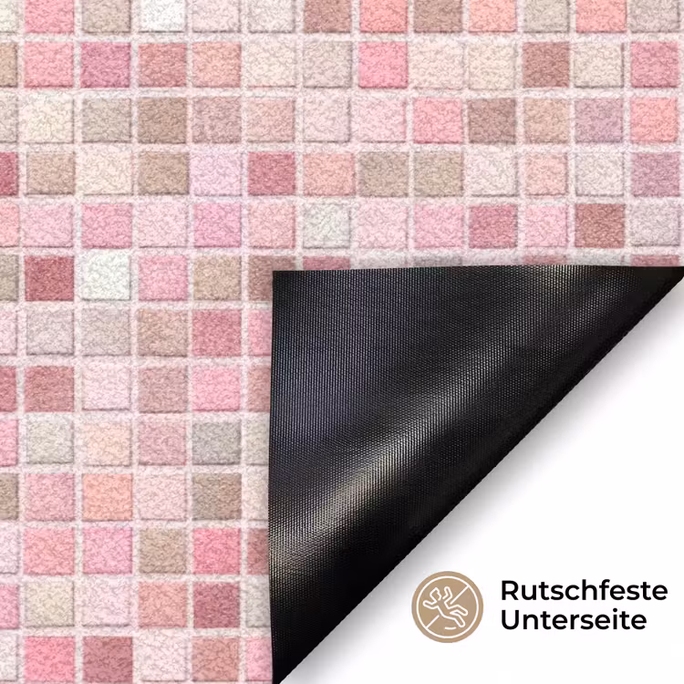 Mozaïek - Patroon - Roze Deurmat klein 898 -antislip_DE