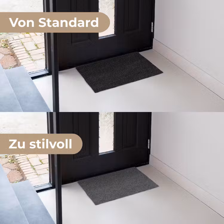 Mozaïek - Patroon - Zwart Deurmat klein 898 -voor-na_DE