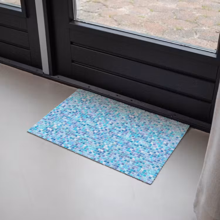Mozaïek - Patroon - Turquoise Deurmat klein 898 -sfeer2