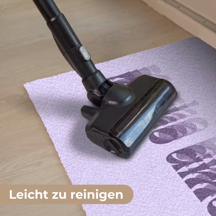 Mucho amor - Paars - Gelaagde letters Deurmat klein -reinigen_DE