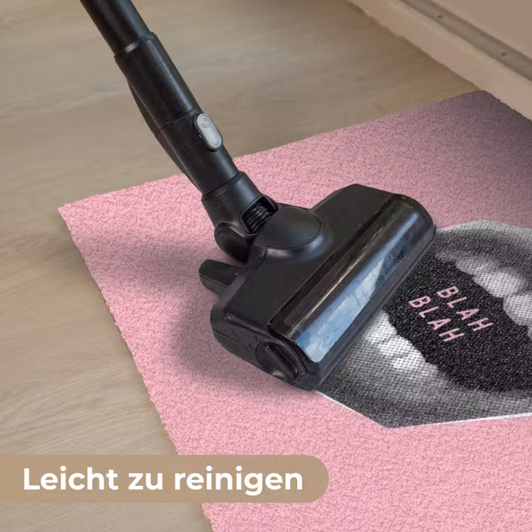 Mond - BLAH BLAH - Roze Deurmat klein -reinigen_DE