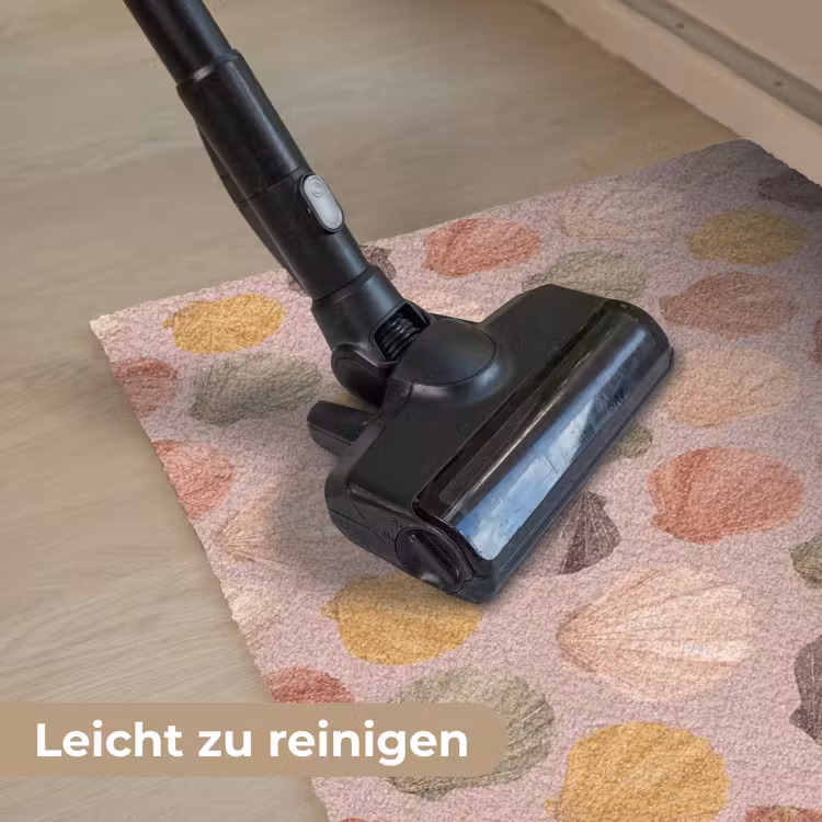Schelp - Patroon - Zee - Aquarel - Aardetinten Deurmat klein -reinigen_DE
