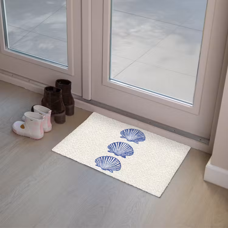 Schelpen - Blauw - Patroon Deurmat klein -sfeer3
