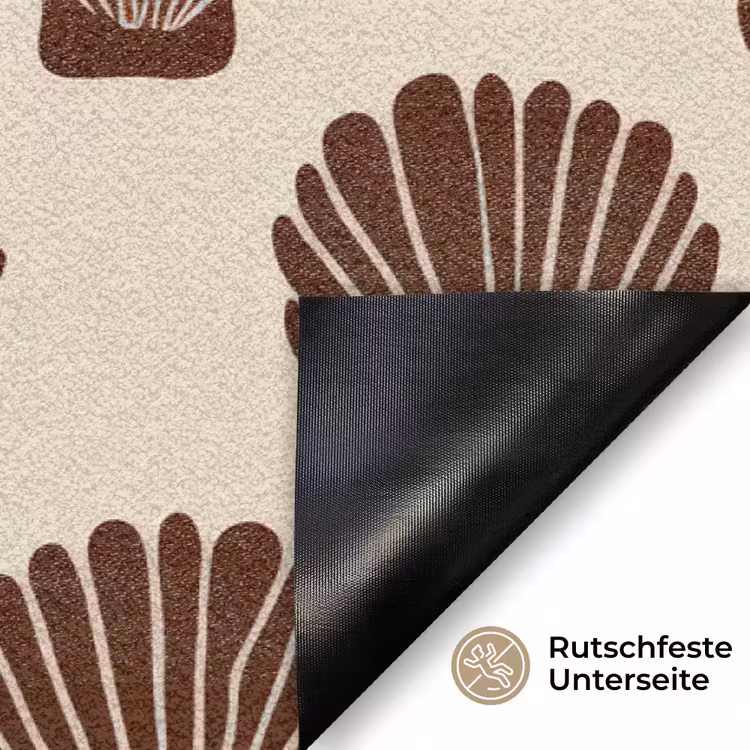 Schelpen - Bruin - Patroon Deurmat klein -antislip_DE