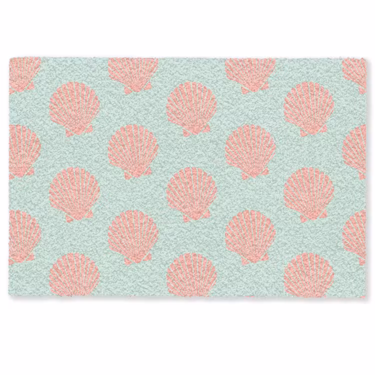 Schelpen - Patroon - Roze - Blauw - Zomer Deurmat klein -zkaufland3d