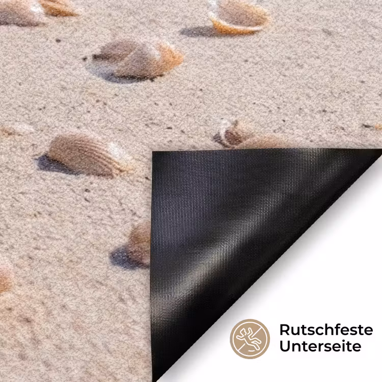 Schelpen - Strand - Natuur - Beige Deurmat klein -antislip_DE