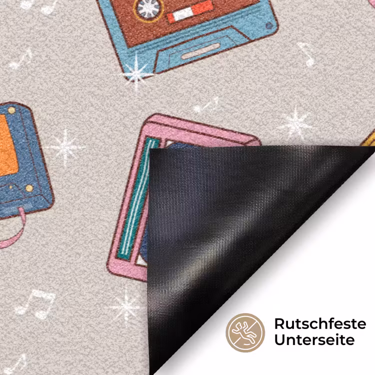Muziek - Cassette - Patroon Deurmat klein 898 -antislip_DE