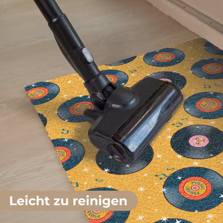 Muziek - Patroon - Geel Deurmat klein 898 -reinigen_DE