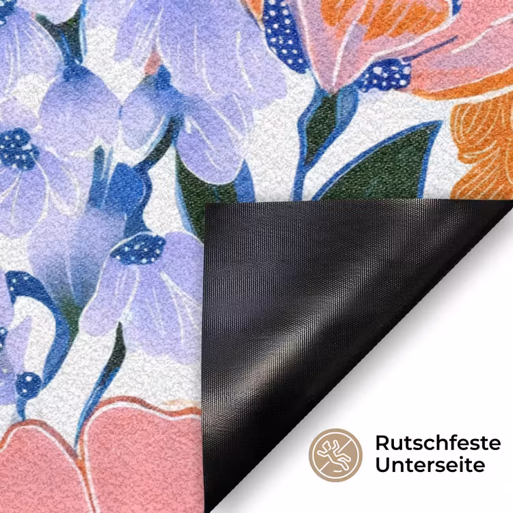 Patroon - Aquarel - Kleurrijk Deurmat klein 898 -antislip_DE