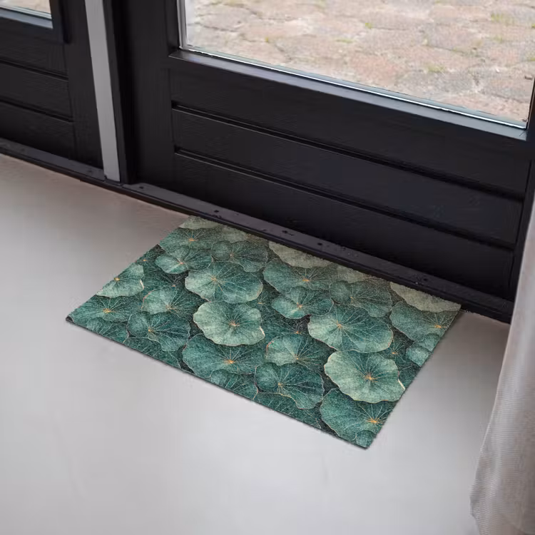 Patroon - Bladeren - Groen Deurmat klein 898 -sfeer2