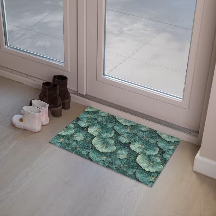 Patroon - Bladeren - Groen Deurmat klein 898 -sfeer3