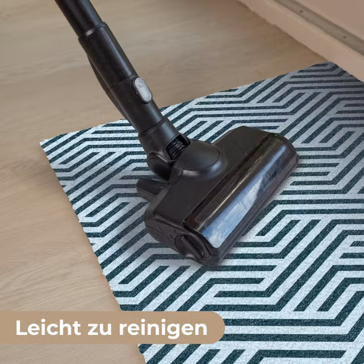 Patroon - Blauw - Lijnen - Zigzag Deurmat klein 898 -reinigen_DE