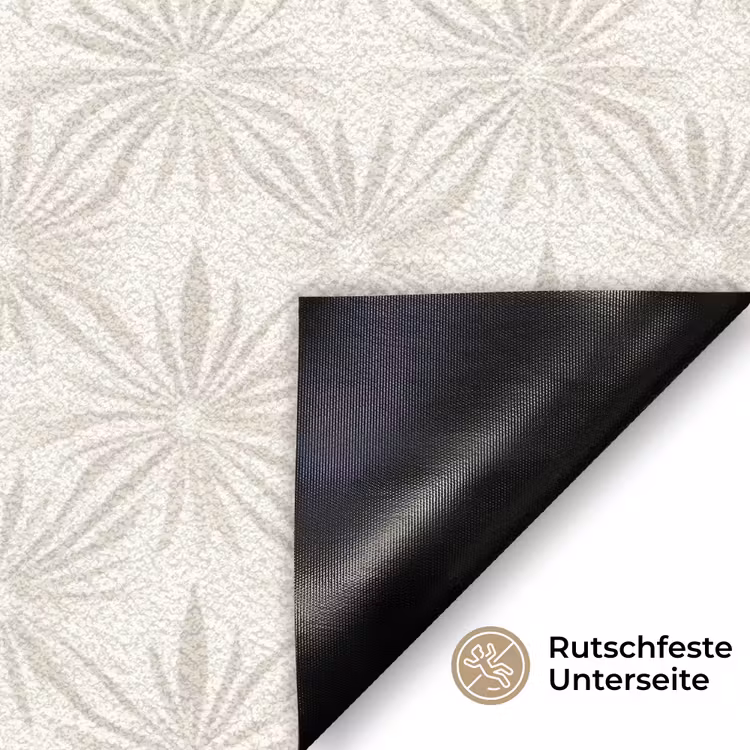Patroon - Bloemen - Beige Deurmat klein 898 -antislip_DE