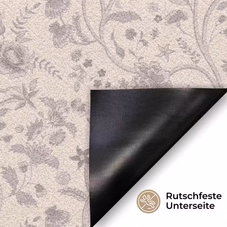 Patroon - Bloemen - Paars Deurmat klein 898 -antislip_DE
