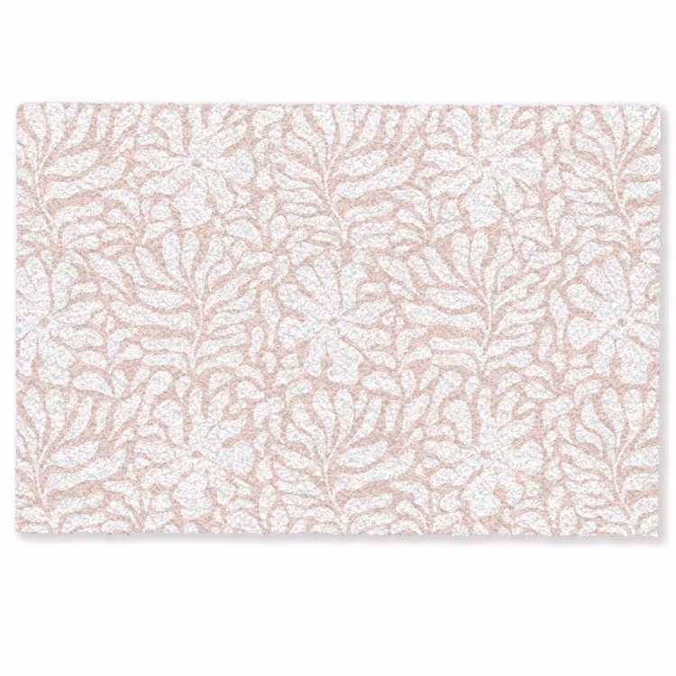 Patroon - Bloemen - Roze - Wit Deurmat klein 898 -zkaufland3d