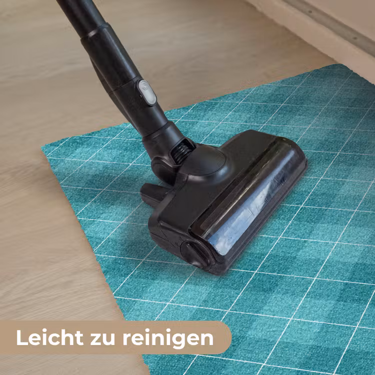 Patroon - Ruiten - Blauw Deurmat klein 898 -reinigen_DE