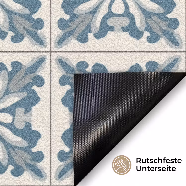 Dessin - Tegel - Blauw Deurmat klein 898 -antislip_DE