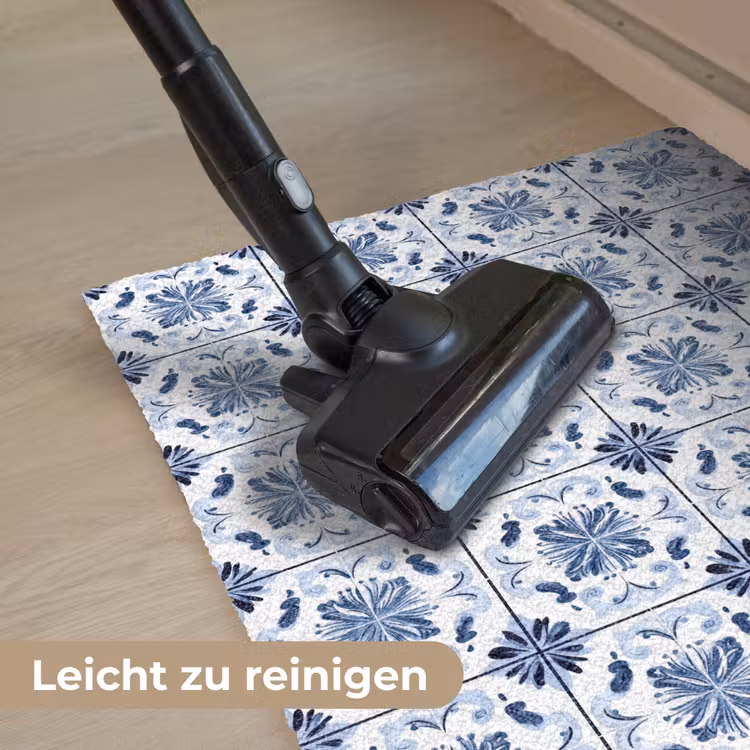 Patroon - Tegel - Blauw Deurmat klein 898 -reinigen_DE