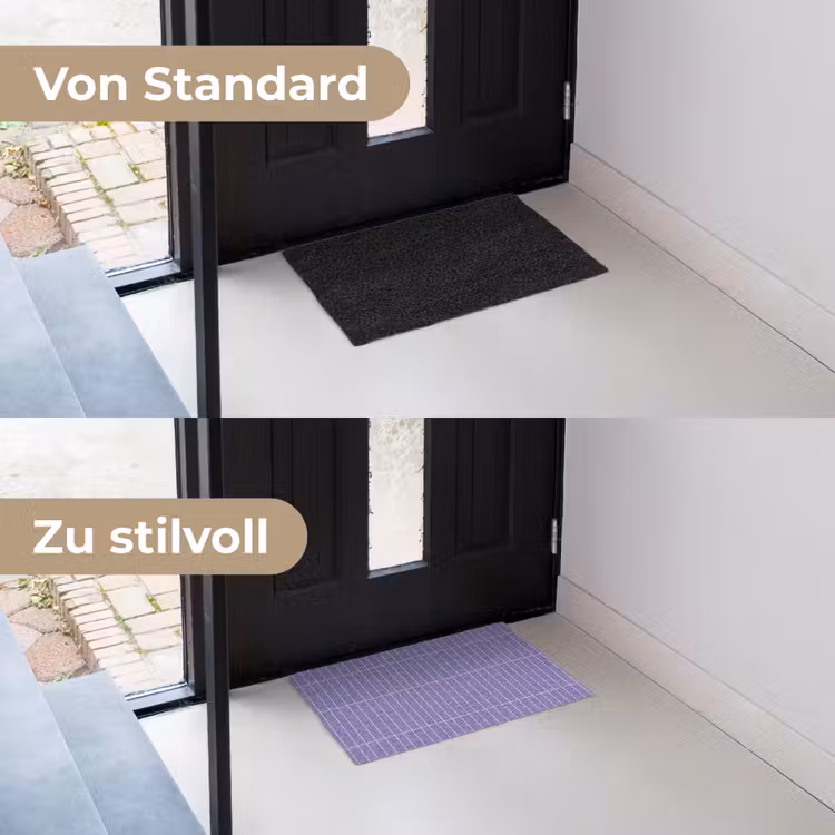 Patroon - Tegel - Lila Deurmat klein 898 -voor-na_DE