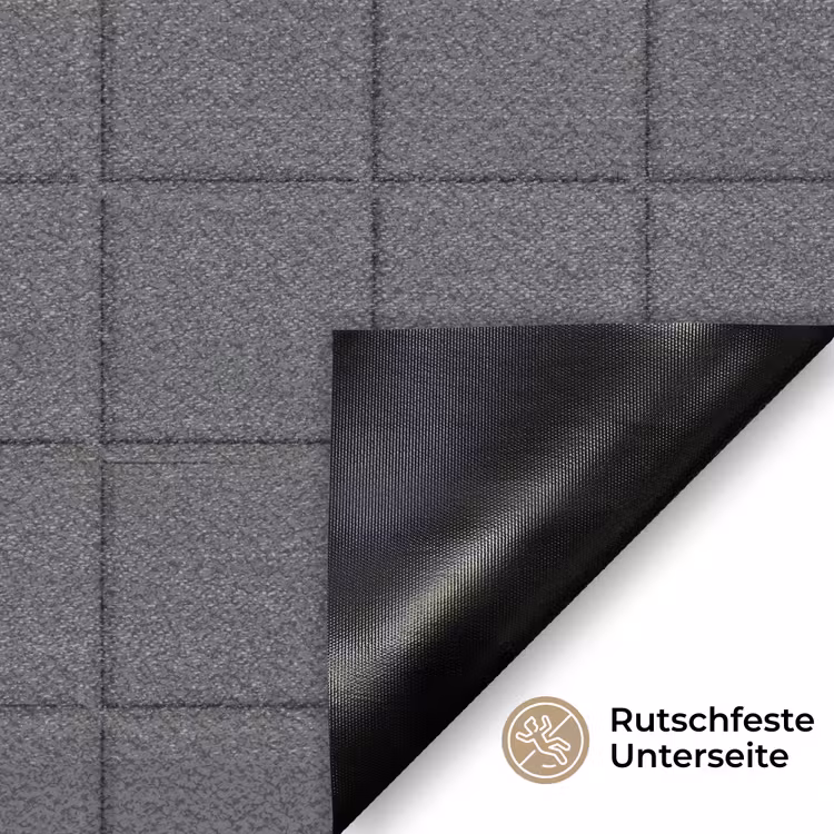 Patroon - Tegel - Grafiet - Grijs Deurmat klein 898 -antislip_DE