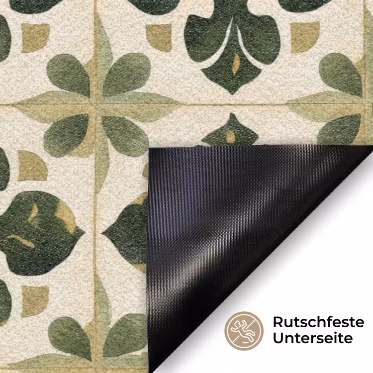 Patroon - Tegel - Groen Deurmat klein 898 -antislip_DE