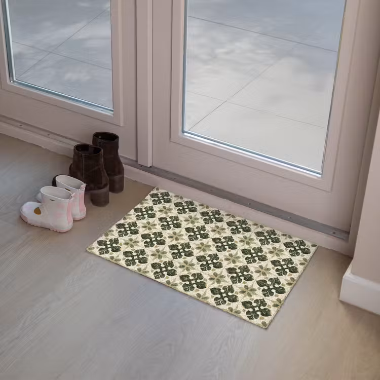 Patroon - Tegel - Groen Deurmat klein 898 -sfeer3
