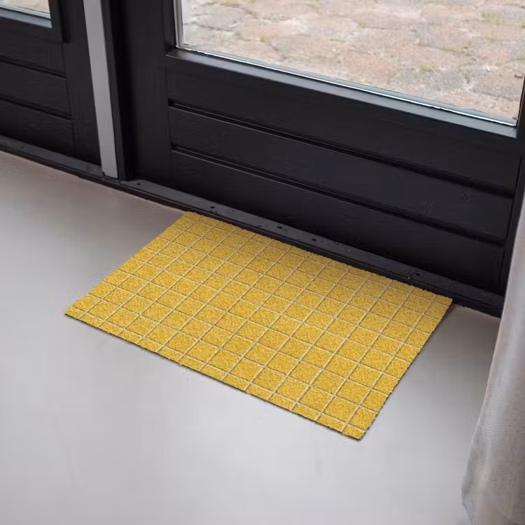 Patroon - Tegel - Okergeel Deurmat klein 898 -sfeer2