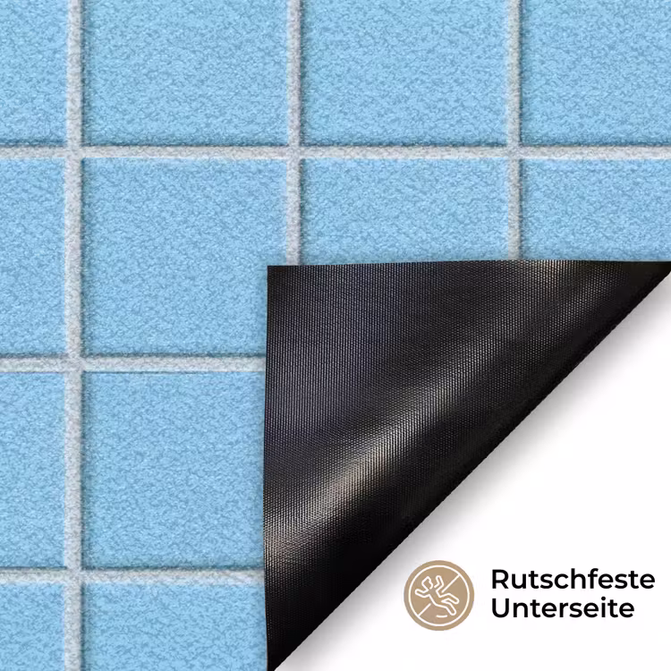 Patroon - Tegel - Pastel - Blauw Deurmat klein 898 -antislip_DE