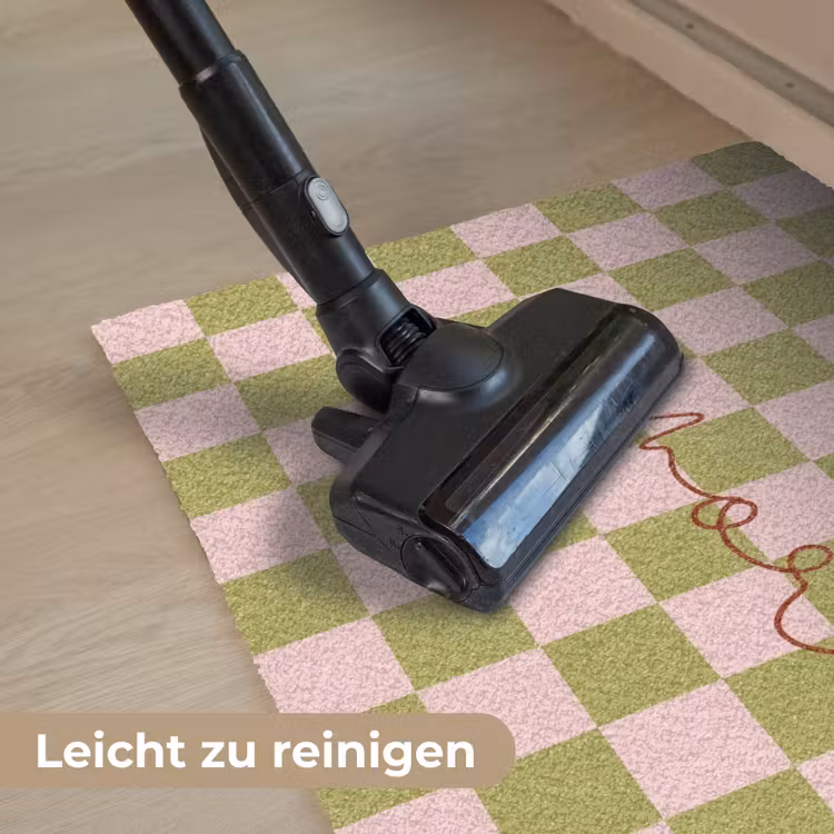 Patroon - Geblokt - Olijfgroen - Amore Deurmat klein -reinigen_DE