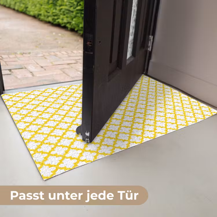 Patroon - Geometrisch - Klassiek - Geel Deurmat klein 898 -USP_DE